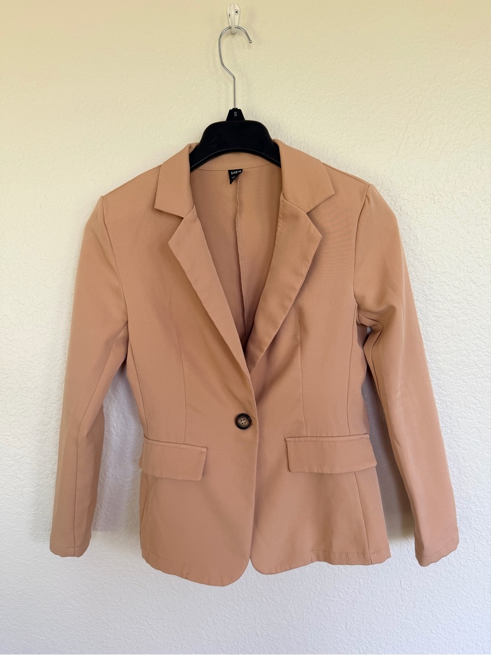 Tan Single-Button Tailored Blazer